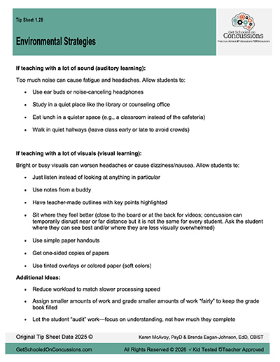 Thumbnail image of Environmental Strategies tip sheet